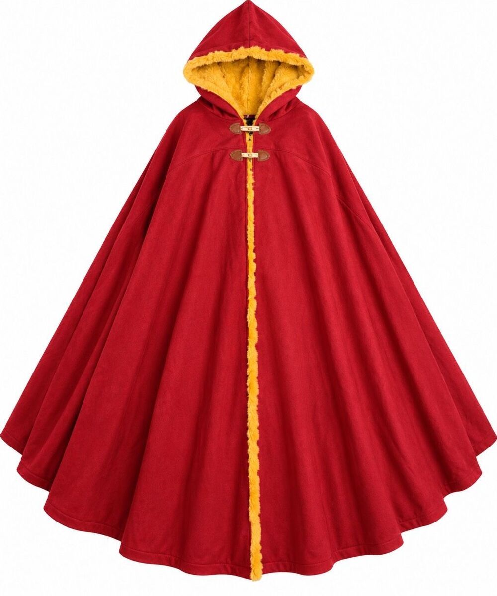 KnightWeave Ranger Collection Traveler's Cloak Wizard Fantasy Red Size Medium